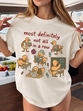 Funny Teacher Shirt, Ducks In A Row T-Shirt,Teach Tee,Back To School Tee